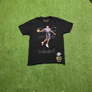 Black Graphic T-Shirt with Basketball Print